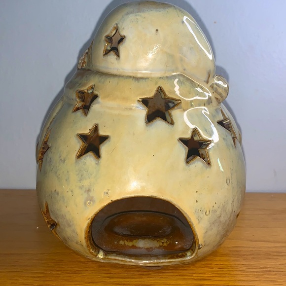 Snowman Votive Candleholder 6.5”H x 7.5”W - Picture 5 of 5